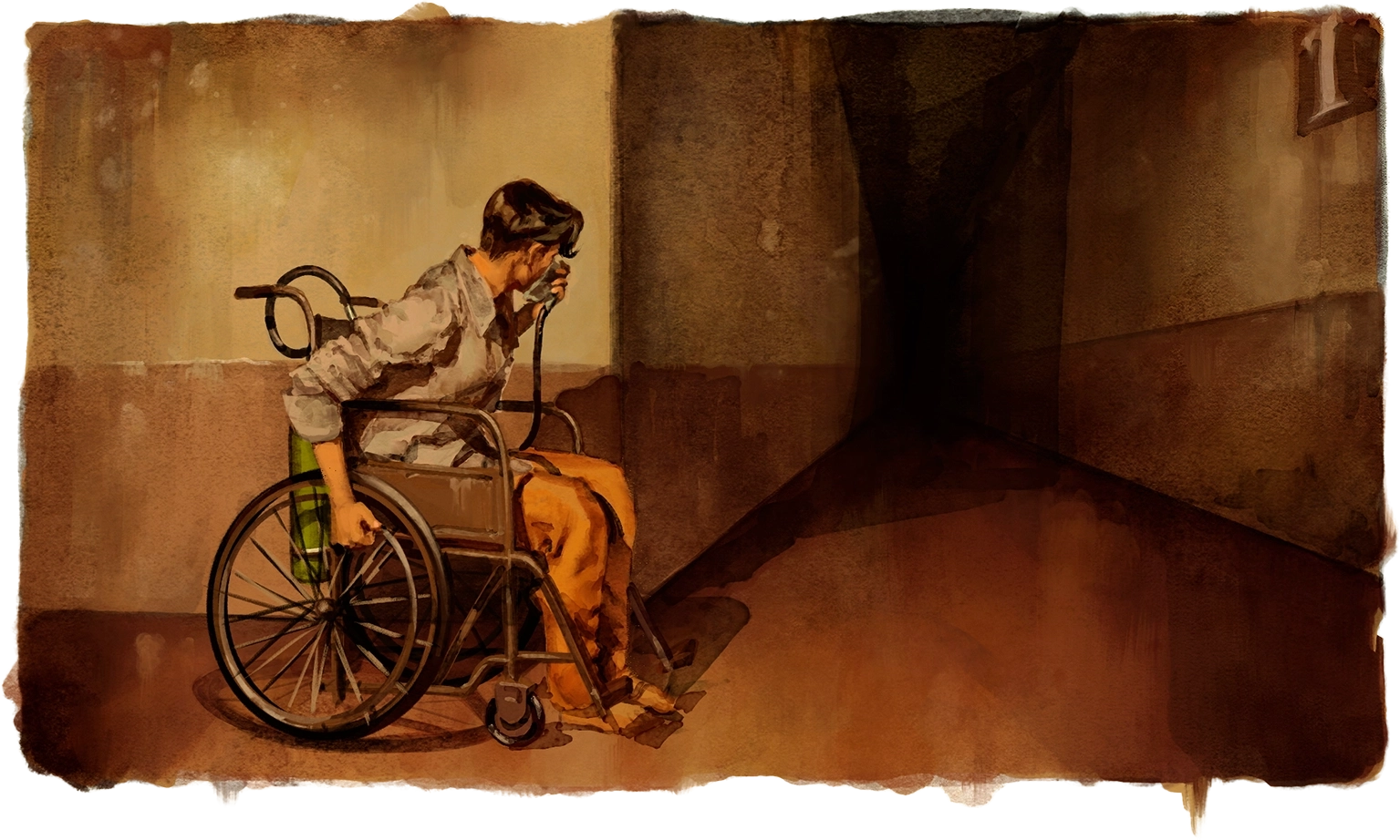 The Door Number 9 — Leonard hallway illustration